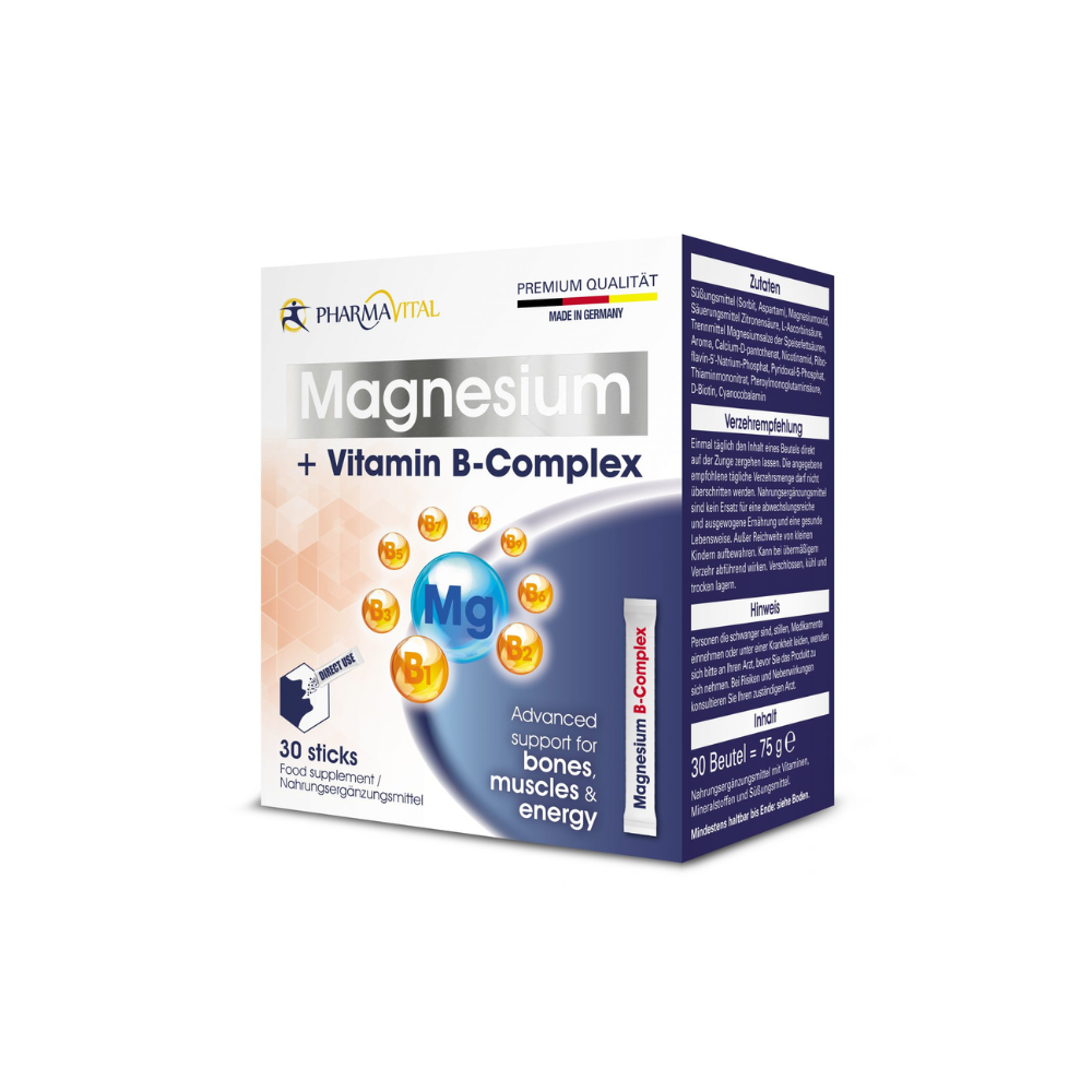 PHARMAVITAL MAGNESIUM + VITAMIN B-COMPLEX STICKS A30-1