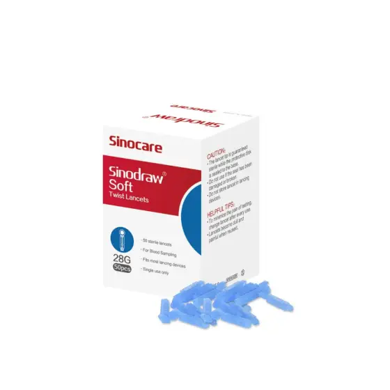 SINOCARE SINODRAW SOFT LANCETS  28G A50 photo 1