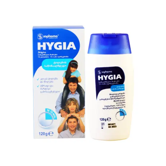 HYGIA ANTI-LICE SHAMPOO 120G photo 1